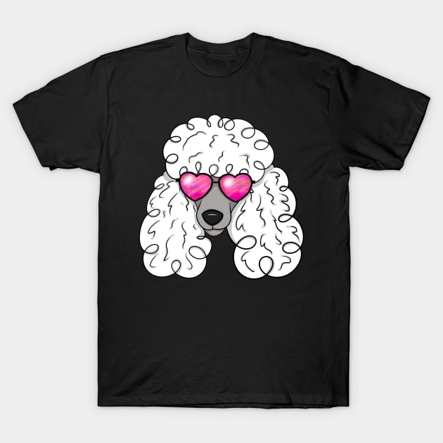 Poodle With Sunglasses T-Shirt by OneCraftyLady